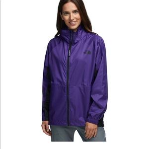 The North Face Women's NSE Graphic Wind Jacket - Small- Hero Purple / TNF Black